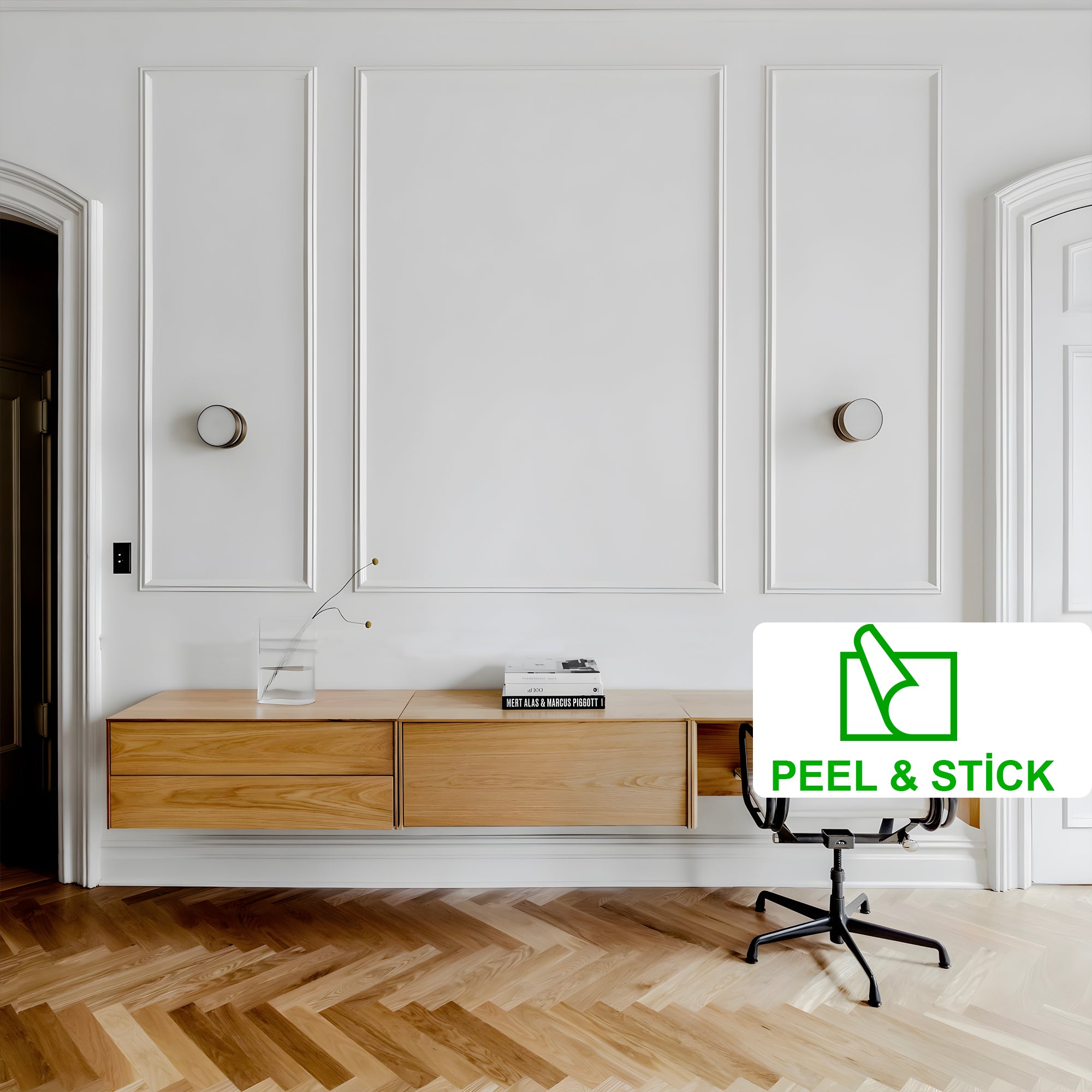 DIY Wall Molding, Pre-Cut Paneling Kit, Factory Primed Panel, Easy Assemble Wainscot, Home Improvement Kit, Wall Design Panel - Showy Deco