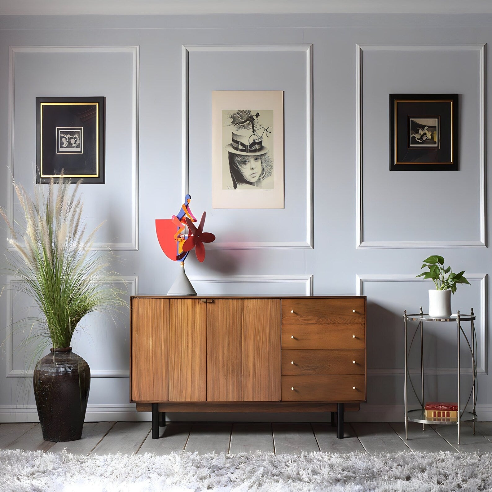 Wall Moulding, Wainscoting Panels, Custom made wall molding project ready to assemble, Accent Wall Trim, Ready Cut Molding Kit - Showy Deco