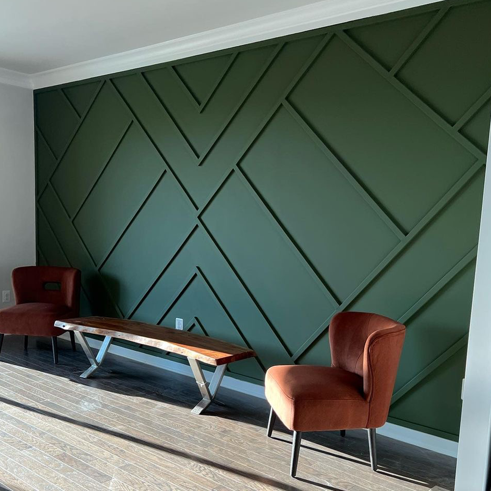 Custom Wall Paneling Kit - Accent Wall Trim & Decorative Wainscot Panel Design - Showy Deco